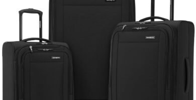 Samsonite Saire LTE Softside - Maleta expansible con ruedas giratorias, Negro -